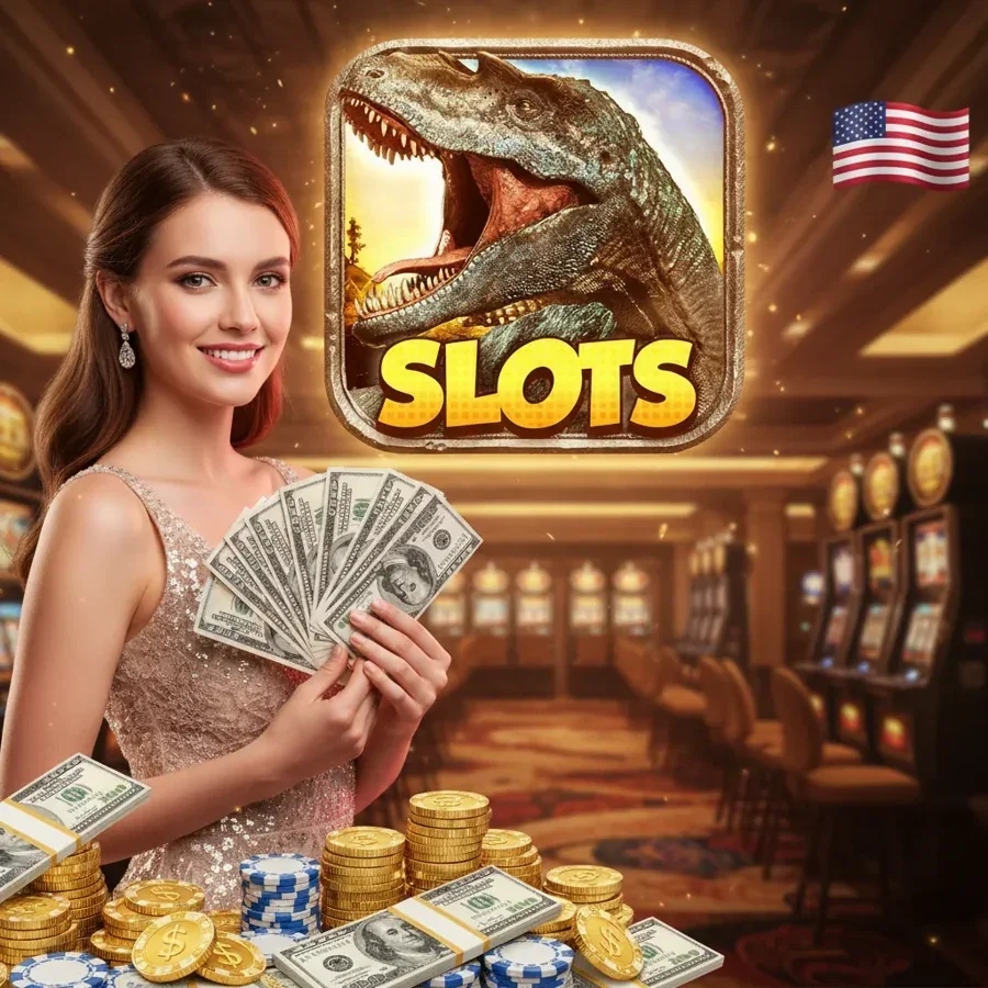 Jurassic Slots casino lobby and welcome bonus